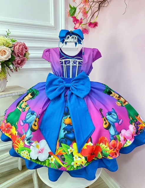 Vestido Lilo & Stitch Festa Luxo